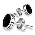 Industrial Barbell Stud Earrings for Punk Streetwear and Alternative Fashion
