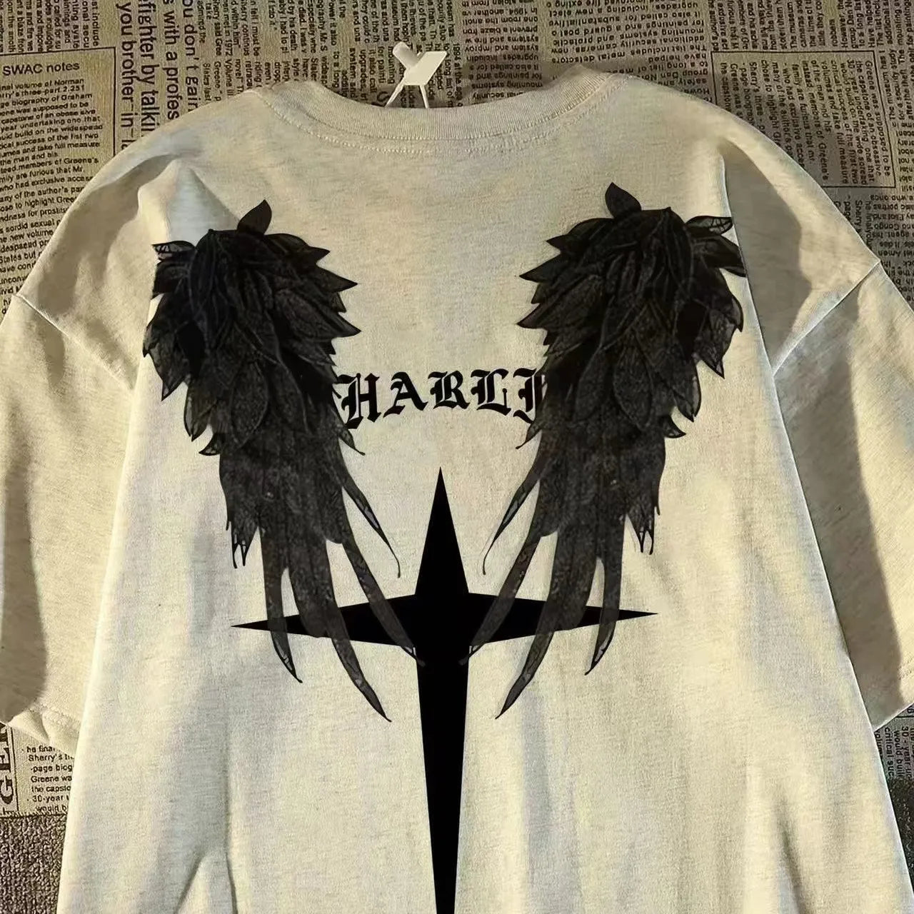 Urban Wing Graphic Streetwear T-Shirt With Casual Oversized Fit Style