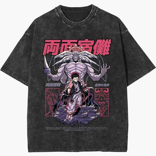 Anime Divine Warrior Manga Graphic Vintage Oversized Streetwear Cotton Tee