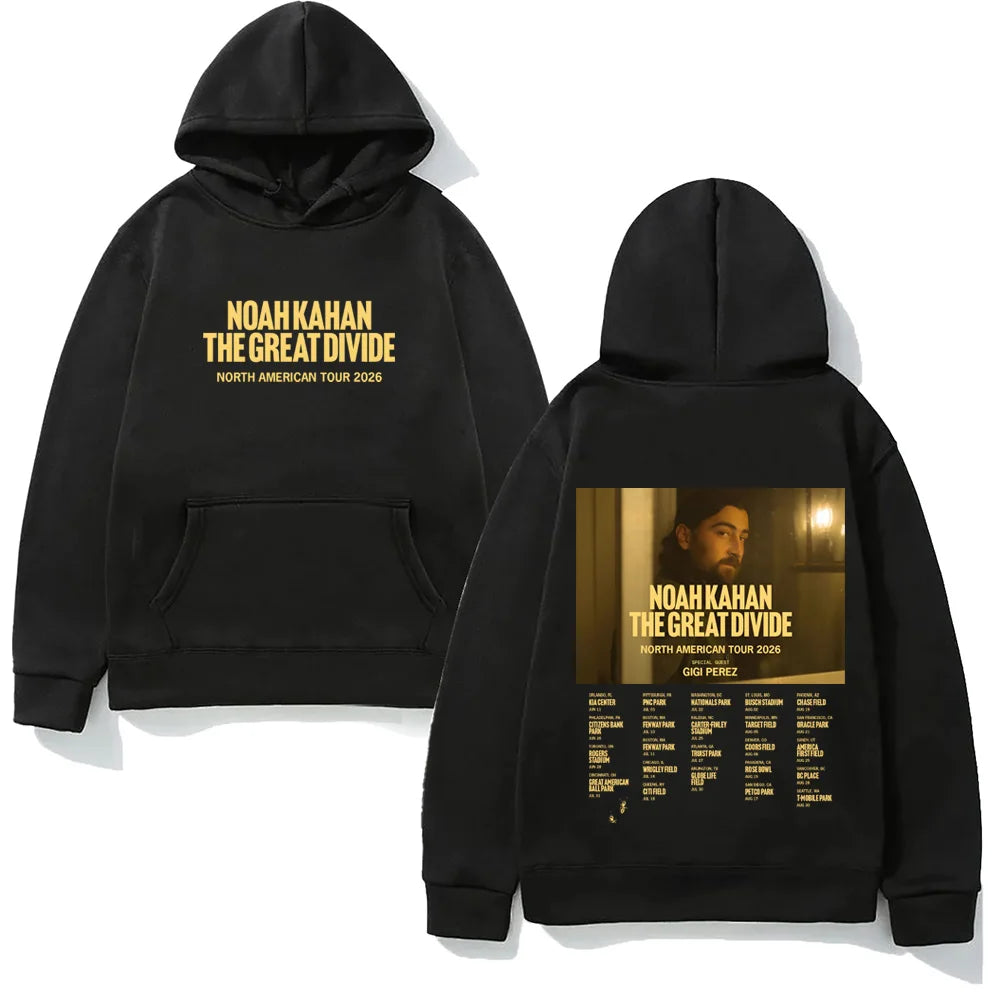 Vintage Tour Inspired Oversized Fleece Hoodie with Back Graphic Streetwear Design