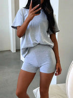Oversized T Shirt and Shorts Relaxed Summer Lounge Co-Ord Set