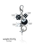 Y2K Dice Charm Keychain Alternative Streetwear Bag Accessory