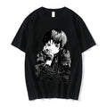 Dark Anime Portrait Oversized Goth Streetwear Graphic T-Shirt