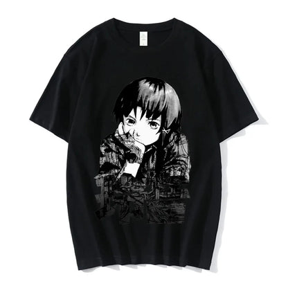 Dark Anime Portrait Oversized Goth Streetwear Graphic T-Shirt