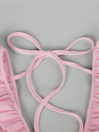 Ruffle Strap A-Line Mini Dress with Elastic Waist Summer Vacation Silhouette