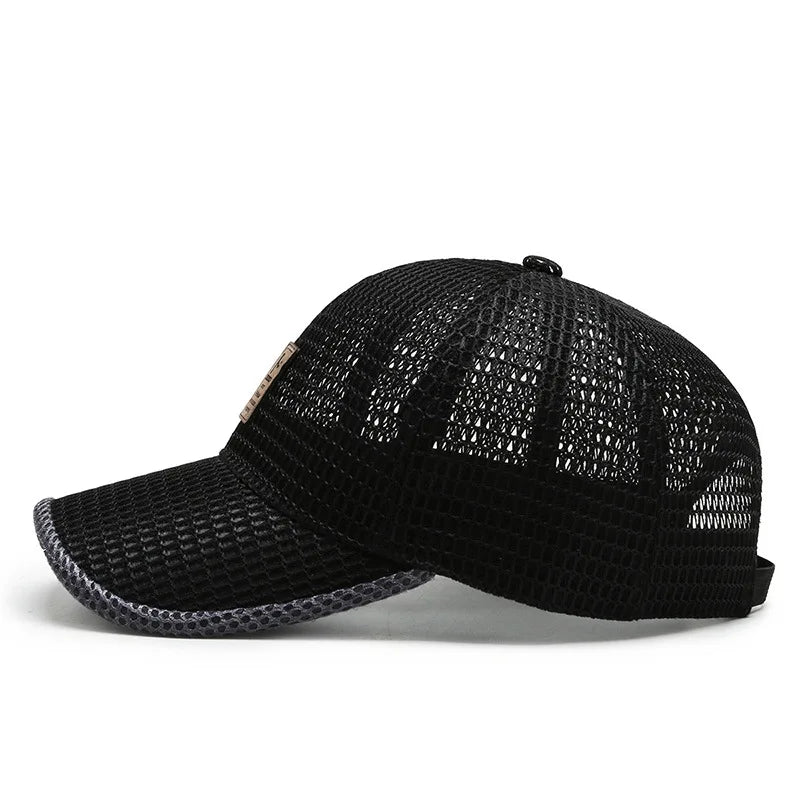 Unisex Breathable Mesh Snapback Baseball Cap for Casual Outdoor Sports and Everyday Wear