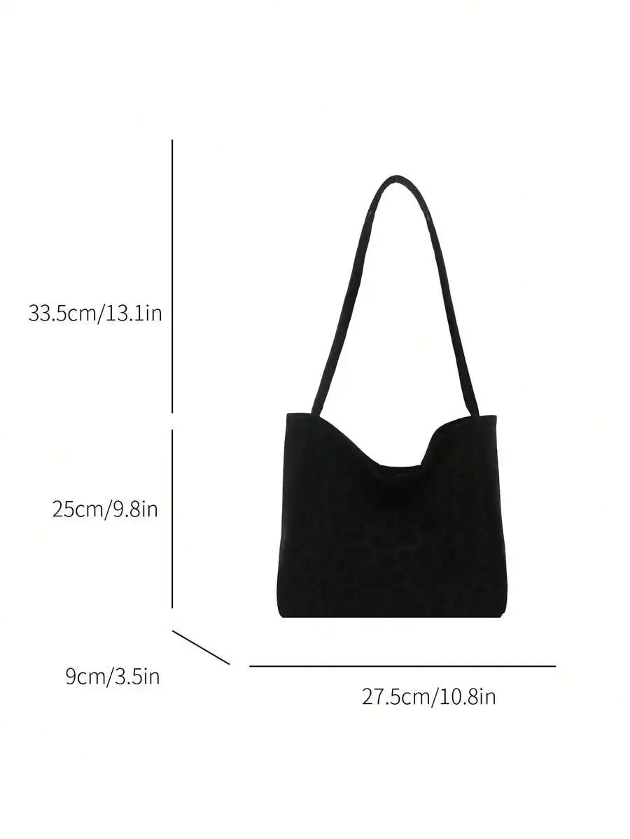 Large Capacity Printed Hobo Shoulder Bag with Relaxed Everyday Shape