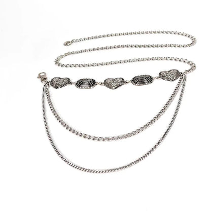 Vintage Heart Chain Waist Belt for Gothic Harajuku Alternative Fashion Looks
