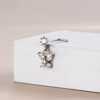 Butterfly Crystal Nose Stud Piercing for Dark Feminine and Alternative Style
