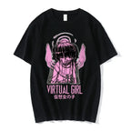 Virtual Anime Goth Oversized Alternative Streetwear Graphic Shirt