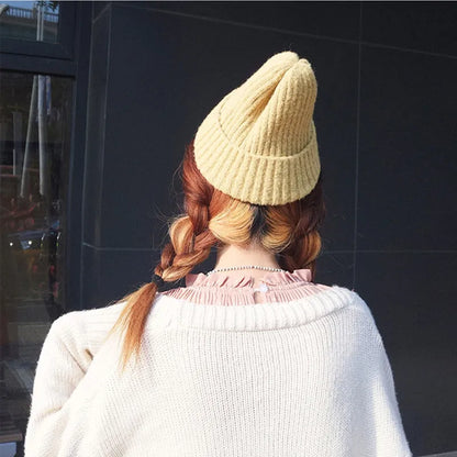 Soft Acrylic Ribbed Knit Beanie for Everyday Casual Streetwear Winter Fashion and Comfort