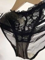 Embroidered Floral Lace Front-Closure Bra and Matching Low-Rise Brief Set with Strappy Back Details