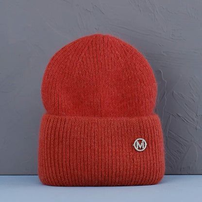 Soft Rabbit Fur Knit Beanie for Everyday Casual Outdoor Winter Fashion and Comfort Style