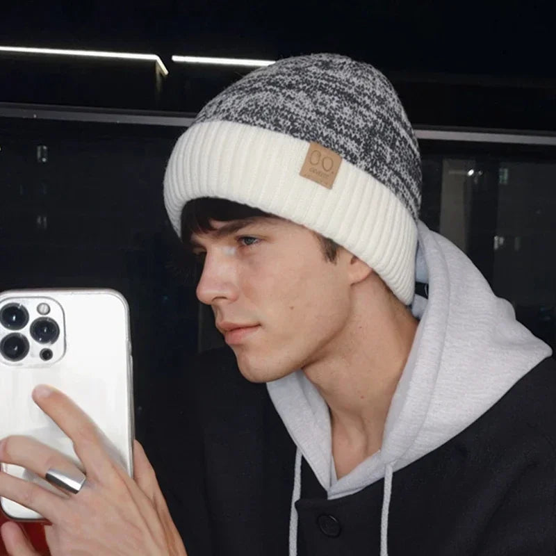 Brimless Ribbed Polyester Knit Beanie for Everyday Winter Casual Streetwear and Travel Comfort