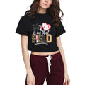 Graphic Crop Tee with Fitted Silhouette and Casual Streetwear Styling
