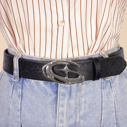 Celestial Moon Buckle Belt for Dark Feminine and Gothic Styling
