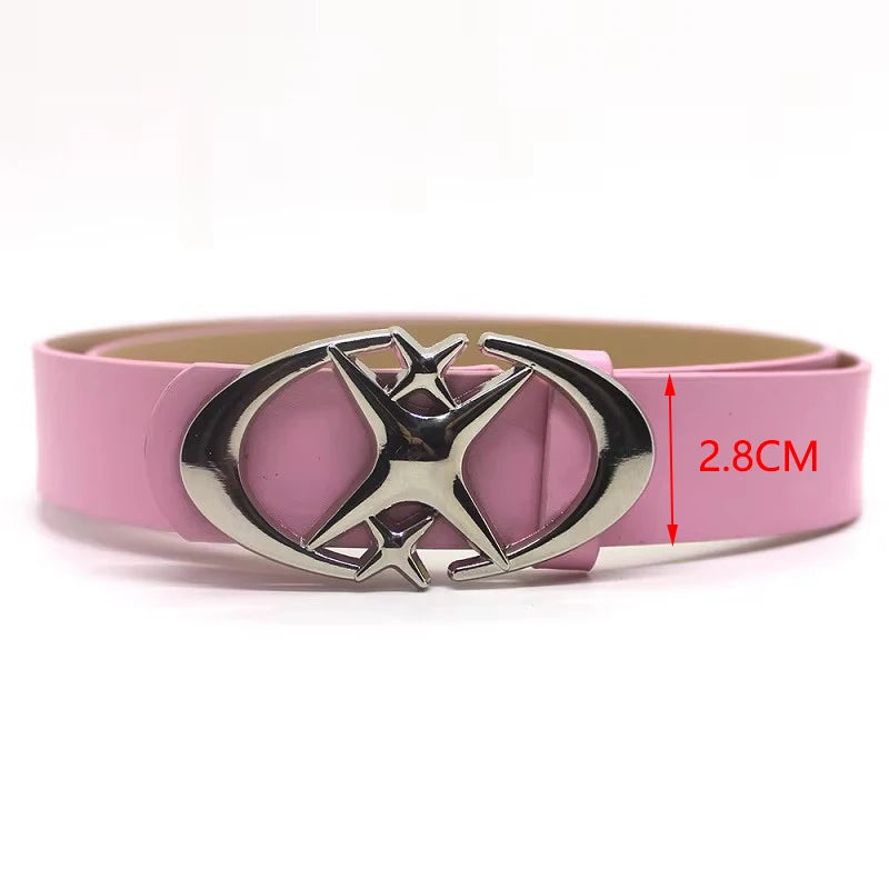 Vintage Western Buckle Gothic Waist Belt for Alternative Y2K Streetwear Looks