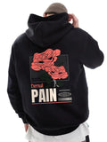 Retro Anime Goth Pain Graphic Oversized Hoodie