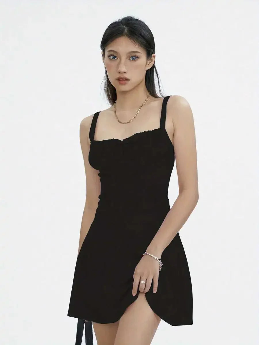 Corset Inspired Mini Dress with Sweetheart Neckline and Flared Skirt