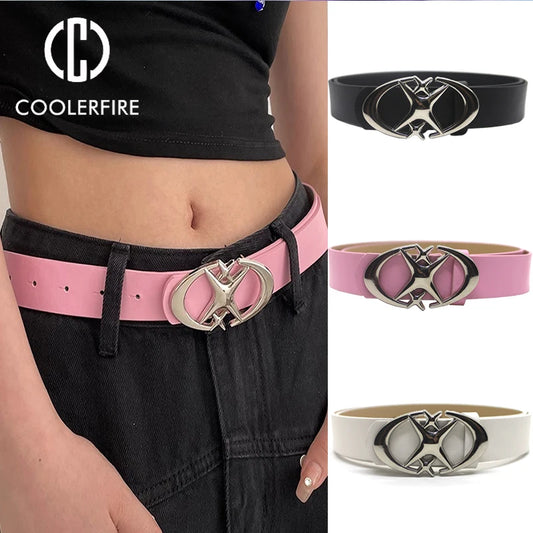 Vintage Western Buckle Gothic Waist Belt for Alternative Y2K Streetwear Looks
