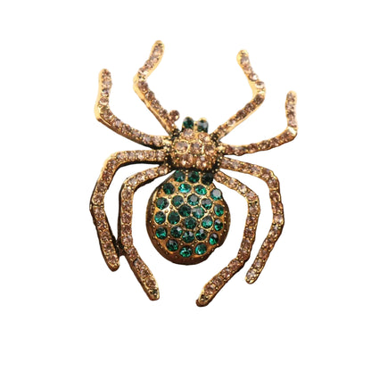 Baroque Gothic Spider Brooch Pin with Intricate Statement Insect Design Accent