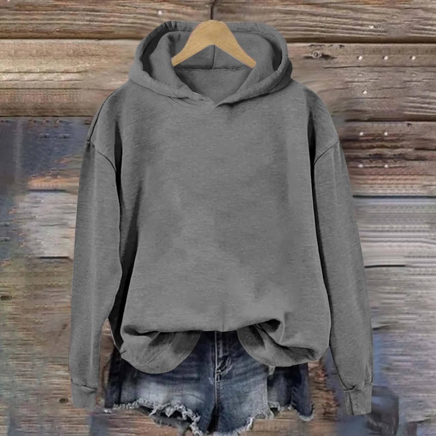 Oversized Minimalist Pullover Hoodie with Relaxed Fit for Everyday Casual Streetwear