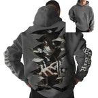 Anime Manga Graphic Hoodie With Oversized Dark Streetwear Art Design