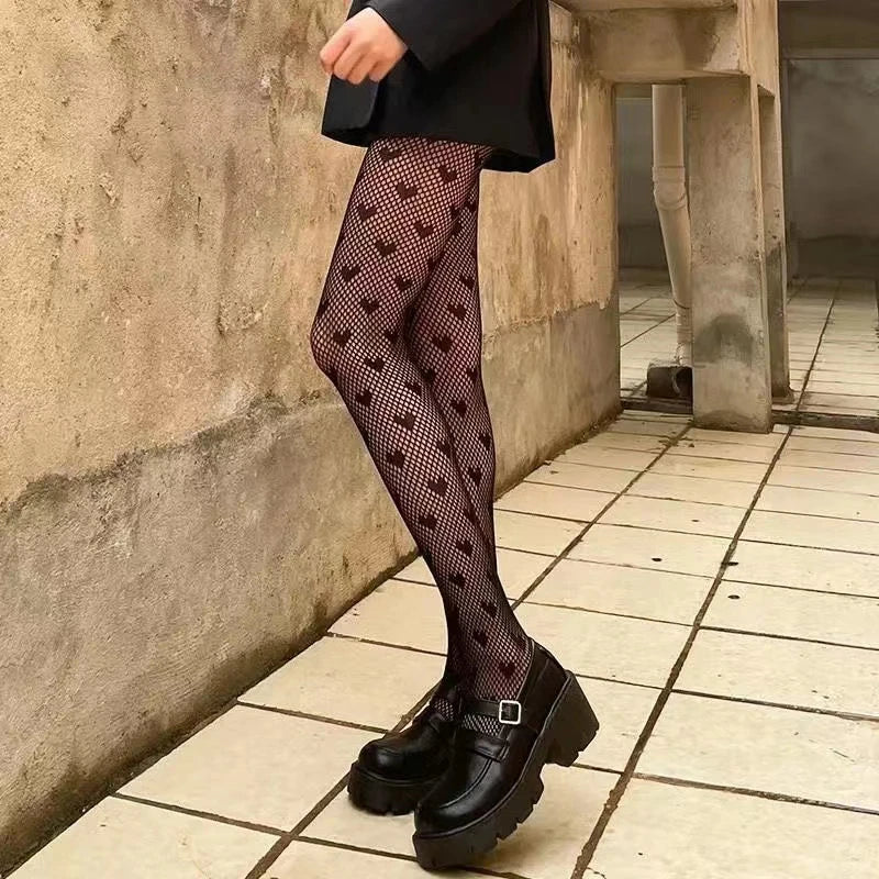 Spider Web Pattern Fishnet Tights Gothic Alternative Fashion Mesh Hosiery