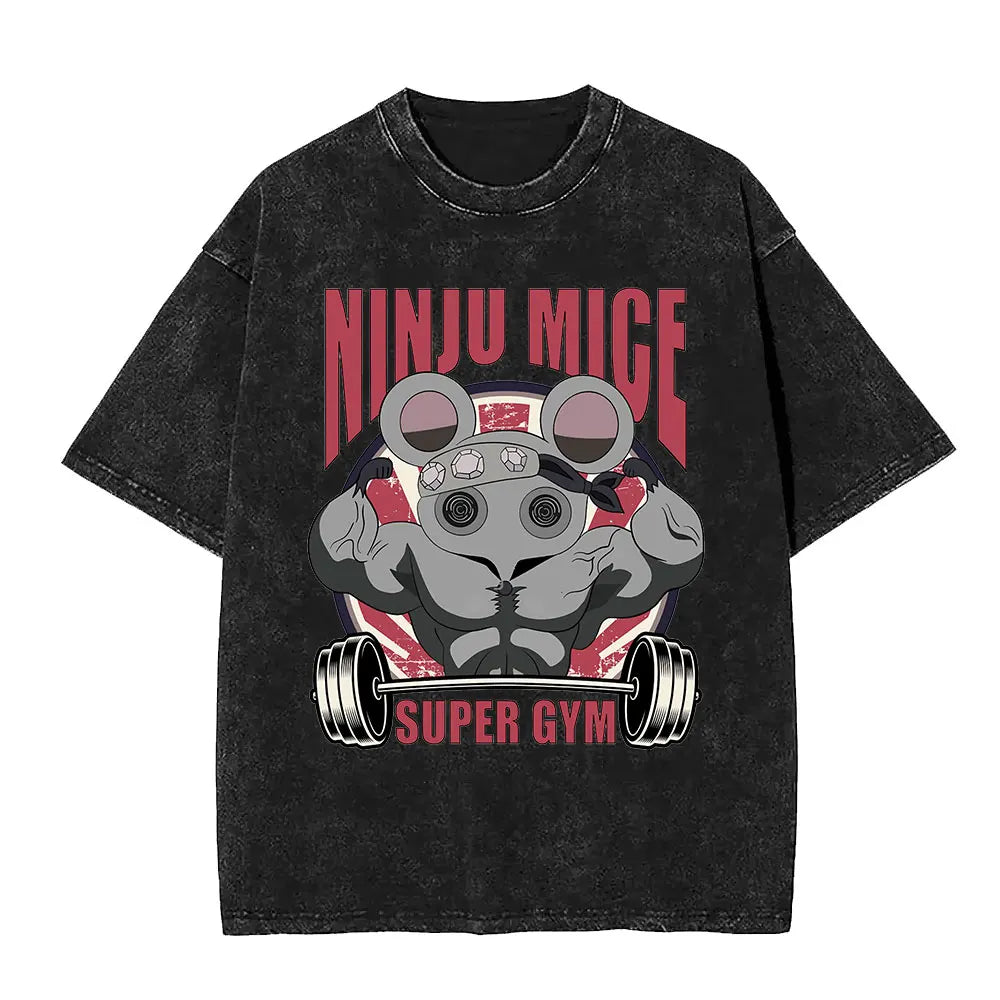 Kawaii Gym Manga Oversized Vintage Streetwear Graphic Casual T-Shirt