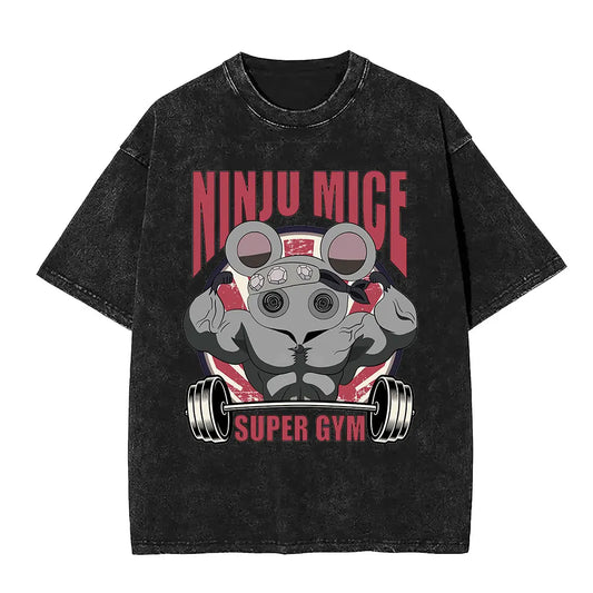 Kawaii Gym Manga Oversized Vintage Streetwear Graphic Casual T-Shirt