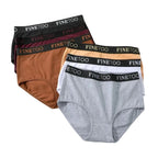 High-Waisted Brief Panties Five-Pack with Wide Statement Elastic Waistband