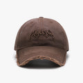 Vintage Distressed Embroidered Baseball Cap with Adjustable Fit for Contemporary Streetwear Fashion
