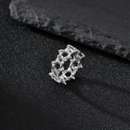Thorn Crown Statement Ring for Gothic Punk and Dark Alternative Fashion