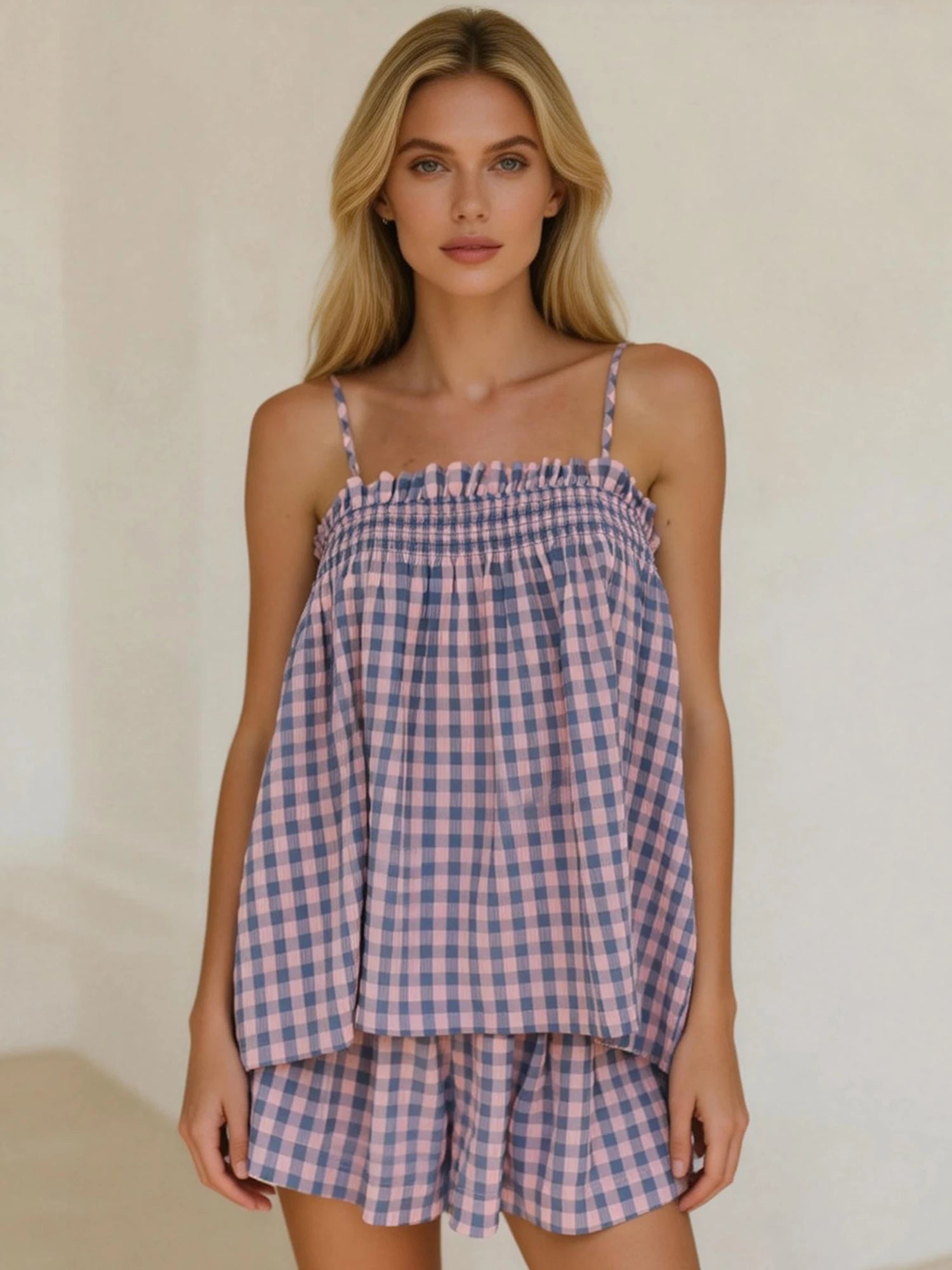 Women's Floral Print Cami and Shorts Co-Ord Set Relaxed Summer Outfit