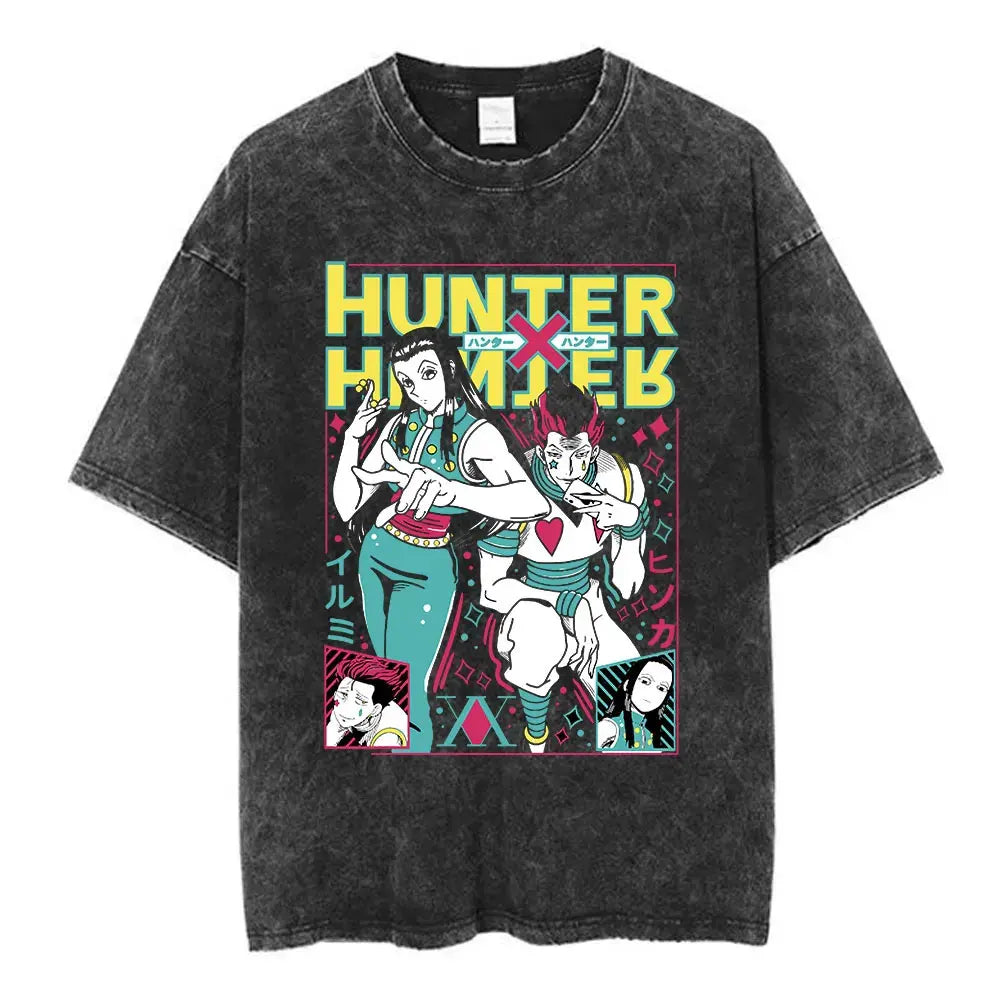 Retro Anime Action Streetwear Oversized Vintage Graphic T-Shirt