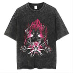Dark Fantasy Manga Oversized Vintage Streetwear Graphic Casual T-Shirt