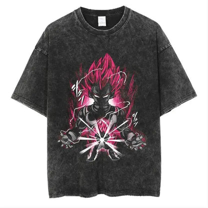 Dark Fantasy Manga Oversized Vintage Streetwear Graphic Casual T-Shirt