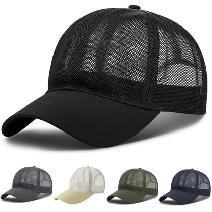 Unisex Breathable Full Mesh Baseball Cap with Adjustable Fit for Outdoor Sports and Travel