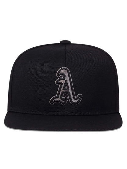 Structured Embroidered Flat Brim Hip Hop Cap for Modern Streetwear and Casual Fashion