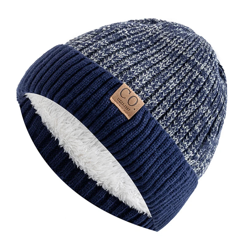 Fleece Lined Knit Beanie with Wind Resistant Design for Everyday Outdoor Winter Comfort