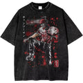 Anime Energy Aura Oversized Vintage Streetwear Graphic Cotton T-Shirt