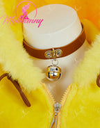 Women's Hooded Plush Romper with Animal Ear Hood, Tail and Matching Thigh-High Socks