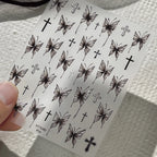 Gothic Star Nail Art Sticker Set for Alternative Statement Manicures
