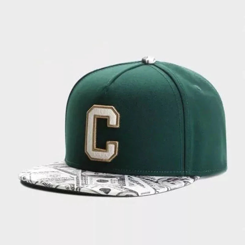 Structured Embroidered Snapback Baseball Cap with Flat Brim for Urban Streetwear Fashion Style
