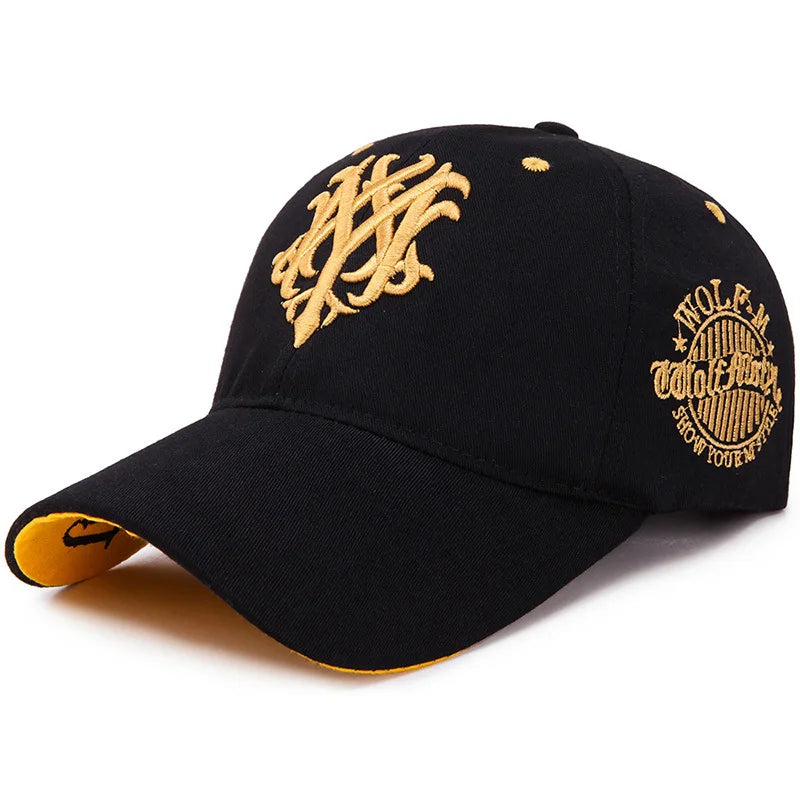 Structured Embroidered Baseball Cap with Decorative Geometric Details for Contemporary Streetwear Fashion
