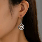 Spiral Drop Earrings for Gothic Grunge and Alternative Fashion Styling
