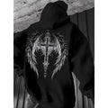 Anime-Inspired Gothic Wing Hoodie with Dark Manga Streetwear Aesthetic