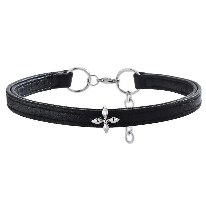Minimalist Punk Collar Choker Necklace for Gothic Alternative Streetwear and Dark Fashion Looks