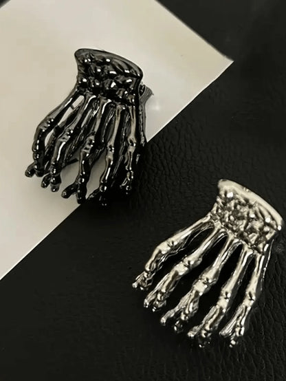 Skeleton Hand Hair Claw Clip Gothic Punk Statement Hairstyle Accessory