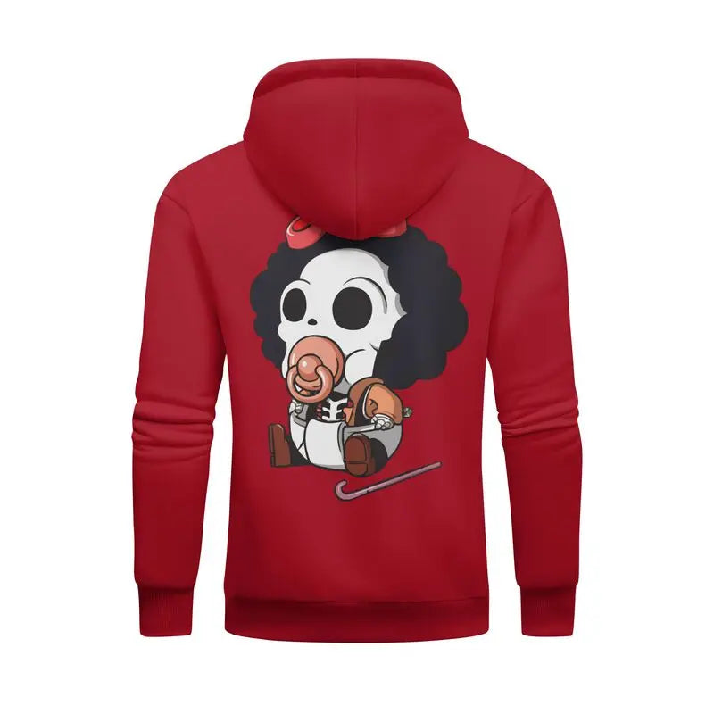 Anime Skull Character Hoodie with Kawaii Streetwear Aesthetic
